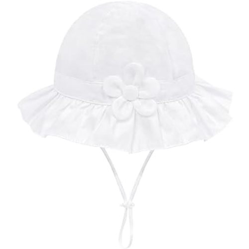 Toddler Kids Baby Girl Sun Hat Floppy Cotton Summer Hat 50+ SPF Protective