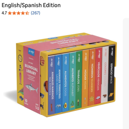 My First Bilingual Library: A Spanish-English Vocabulary Board Book Set of Colors, Numbers, Animals, ABCs, and More (Si Sabo Kids)