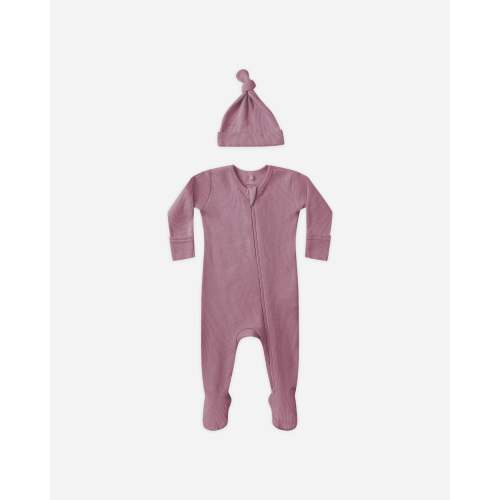 NEWBORN Waffle Sleep Set || Mulberry – Quincy Mae