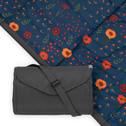 Little Unicorn Outdoor Blanket, Midnight Poppy