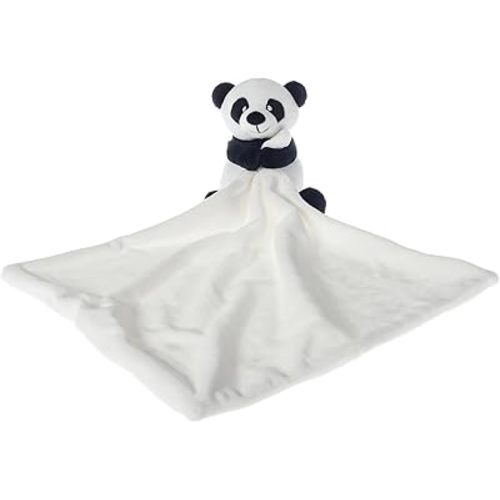 Apricot Lamb Stuffed Animals Security Blanket Panda Infant Nursery Character Blanket Luxury Snuggler Plush (White Panda, 10 Inches)