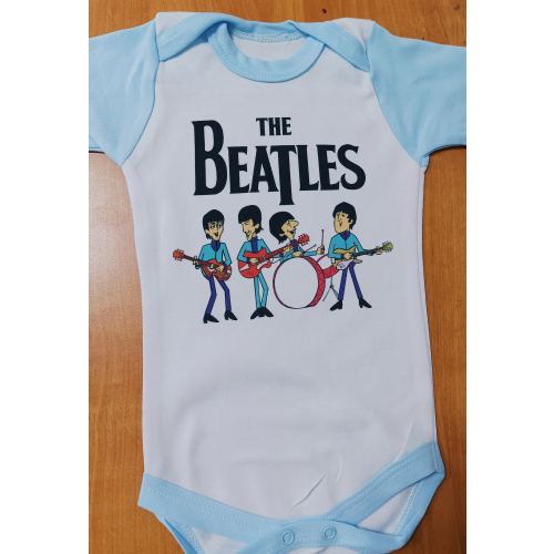 The Beatles Cartoon model:2 BLUE baby body little boys Bodysuits white Clothing shirt boy little boy toddler boy the beatles logo