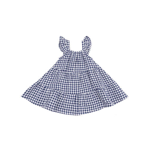 Twirly Sundress, Navy Gingham
