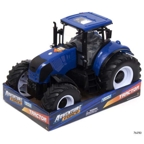 Adventure Force Blue Farm Tractor – Play Vehicle with Lights & Sounds