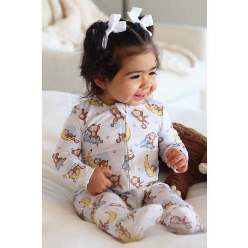 Monkey See, Monkey Snooze One-Piece Footie | Caden Lane