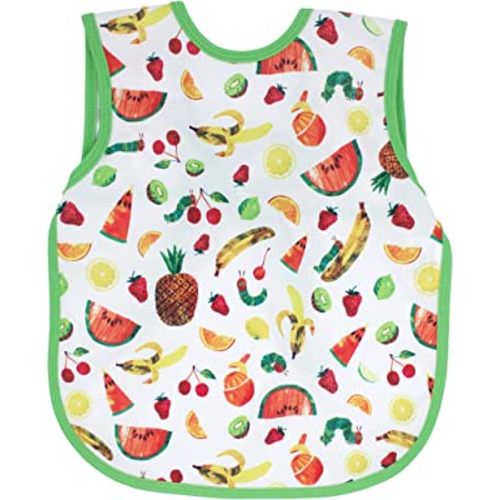 BapronBaby Eric Carle Tropical Fruit Bapron - No Neck Tie Safer Bib for Baby & Toddler - Soft Waterproof Stain Resistant - Machine Washable - Sz Baby/Toddler 6m-3T