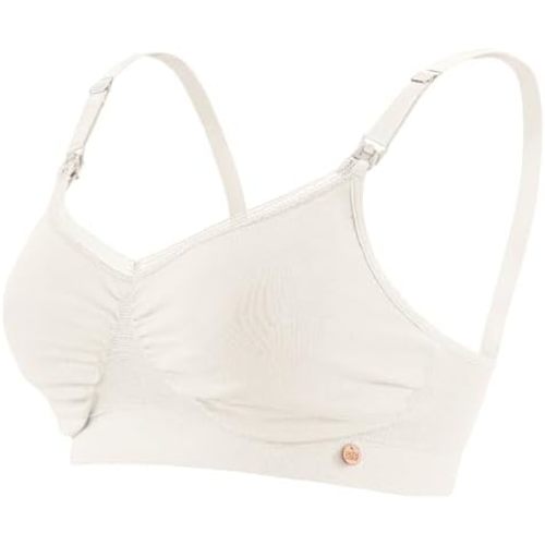 Cache Coeur Seamless Maternity & Nursing Bra: Certified GOTS Organic Cotton, Soft & Colorful, S-XL