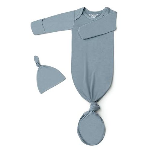Baby Noah Newborn Knotted Gown for Boy Girls, Newborn Coming Home From Hospital Outfit, Baby Tie Gown Nightgown