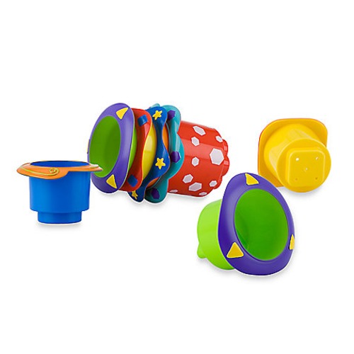 Nuby 5 Count Splish Splash Stacking Bath Cups