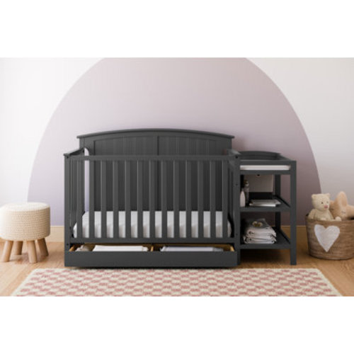 Storkcraft Steveston 5-in-1 Convertible Crib and Changer with Storage & Reviews | Wayfair
