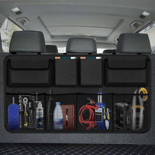 Trunk Organizer, Large Capacity Organizers and Storage with 8 Pockets, Backseat Organizer for SUV, , MPV, Interior Accessories for Men and Women