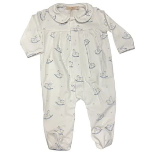 Blue Rocking Horse Footie (3-6 Months)