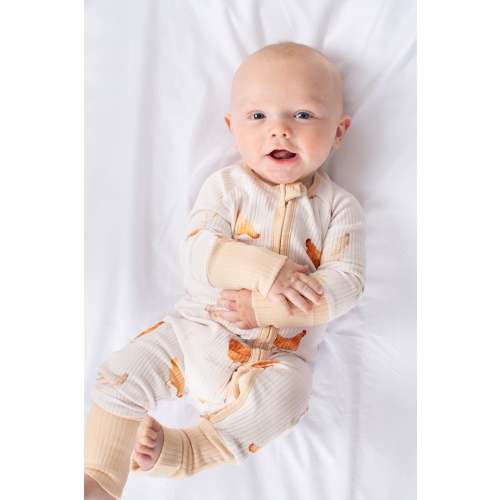 Classic Chickens Baby Ribbed Cotton Zippy – American Farm Company