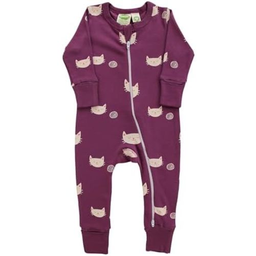 PARADE Organic Signature Print '2-Way' Zip Romper – Long Sleeve