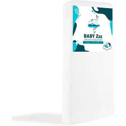 Dream On Me Baby Zzz 5” Full-Size Crib & Toddler Bed Mattress in a Box – GREENGUARD Gold & JPMA Certified, Breathable, Water-Resistant, Machine Washable Cover, Fits Full Size Baby Cribs & Toddler Beds