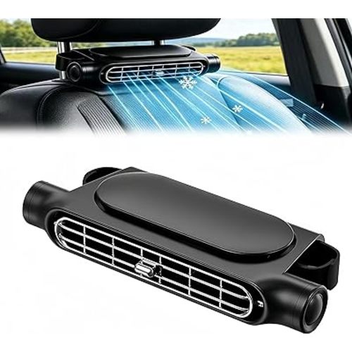 Car Seat Fan for Driver & Backseat, Upgraded Mini Portable USB Back Cooling Fan Car Seat Fan with Seatback Cooling Airflow 3-speed Quiet USB Backseat Fan for Almost Vehicle Van RV Truck (Black)