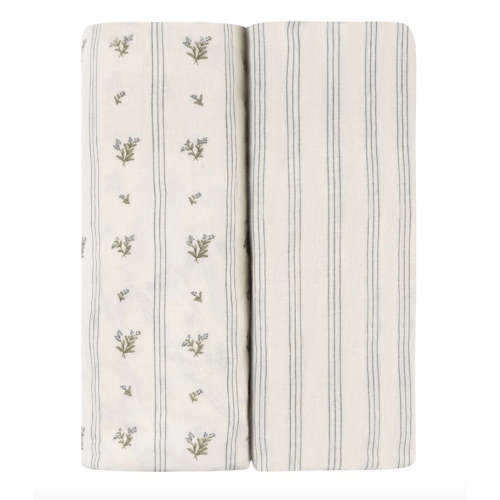 Linear Berry Leaf Changing Pad Cover | Cradle Sheet Set – Ely's & Co.