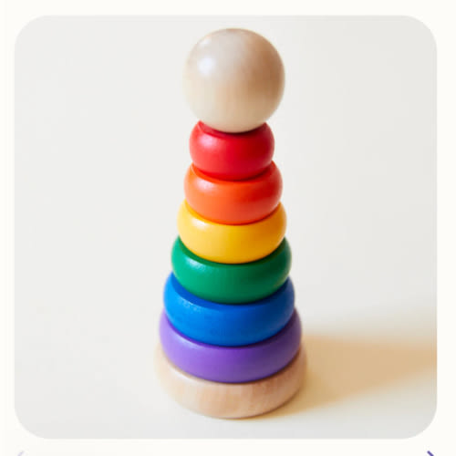 Wooden Rainbow Stacker – Sarah's Silks