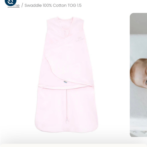 Pink Cotton Muslin Swaddle - Newborn | HALO