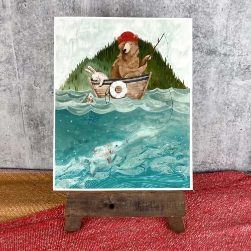 Fishing Day Print - 11" x 14"