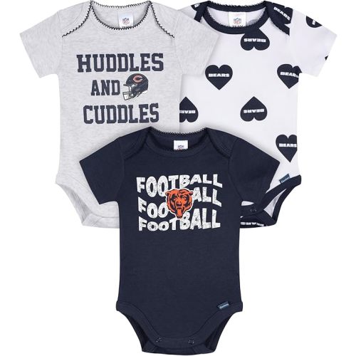 Gerber NFL baby-girls Nfl 3-pack Onesie Bodysuit