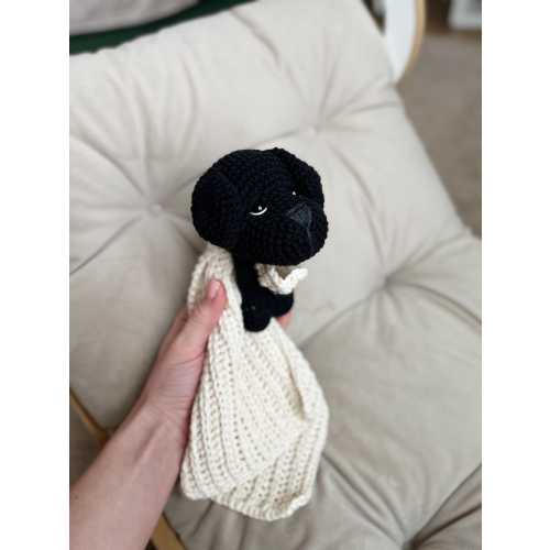 Crochet Lovey, Cute Labrador dog lovey snuggler, Labrador Retriever lovey,  Baby Shower Gift, New Baby Gift, Labrador puppy lovey