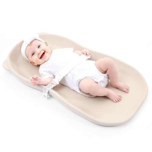 Waterproof Baby Diaper Changing Pad EVA Foam Wipeable Teddy Bear, Non-Slip Base Changer Pads Portable with Adjustable Safety Belt, Easy to Clean Change Mat Fits All Changing Station Table Dresser Bed