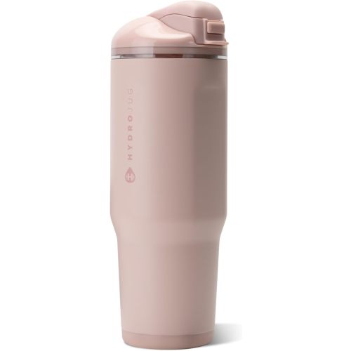 HydroJug Ease2o 40oz Insulated Water Bottle, Straw & Chug Lid, Dusty Rose