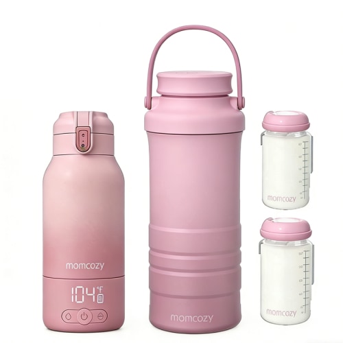 Momcozy 22oz Portable Breast Milk Cooler for Outdoor Pink & Momcozy Portable Milk Warmer for Travel Pink - TikTok Shop