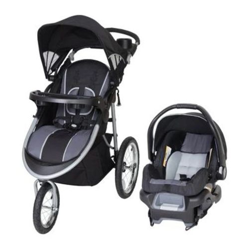 Baby Trend Convertible Travel System, Infant Stroller and Car Seat Combo with Harness and Canopy, Pathway 35 Jogger, Optic Grey