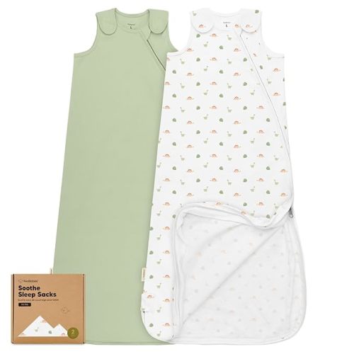 2-Pack Organic Baby Sleep Sacks, 100% Cotton 0.5TOG (Roarsome, 18-24M) | Soft Breathable, Baby Wearable Blanket, Toddler Sleeping Sack 18-24 Months, Easy to Wear Transitional Swaddles for Newborns