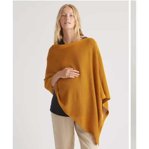 Lightweight Cotton Cashmere Nursing Shawl in Amber