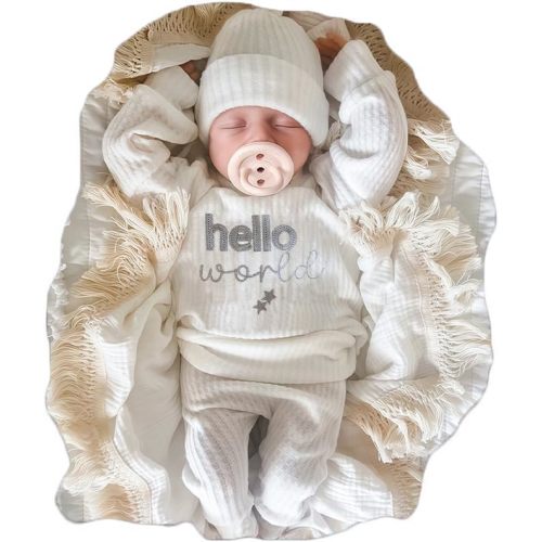 Ylsteed Newborn Baby Boy Girl Clothes Outfits Long Sleeve Romper Bodysuit Baby Shower Coming Home Outfit Shirt+Pants+Hat