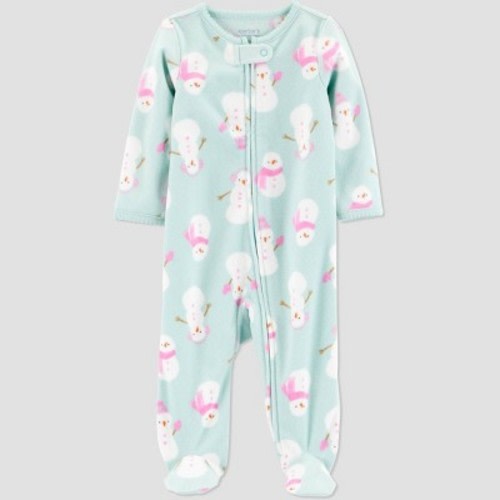 Carter's Just One You® Baby Girls' Sleep N' Play - White/Mint Green 3M