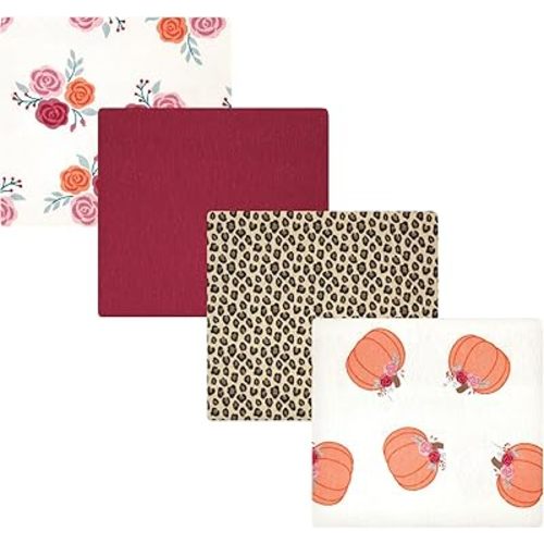 Hudson Baby Unisex Baby Cotton Flannel Receiving Blankets, Cutest Pumpkin, One Size