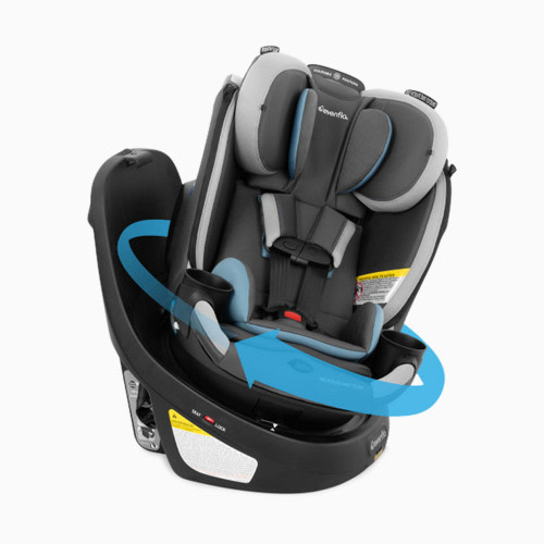 Evenflo Revolve360 Slim 2-in-1 Rotational Car Seat with Quick Clean Cover - Stow Blue