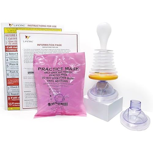 LifeVac Home Kit - Portable Suction Rescue Device, First Aid Kit for Kids and Adults, Portable Airway Suction Device for Children and Adults