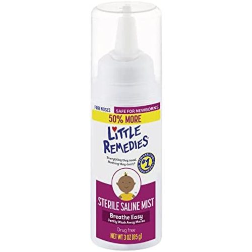 Little Remedies Sterile Saline Nasal Mist, Safe for Newborns, 3 oz