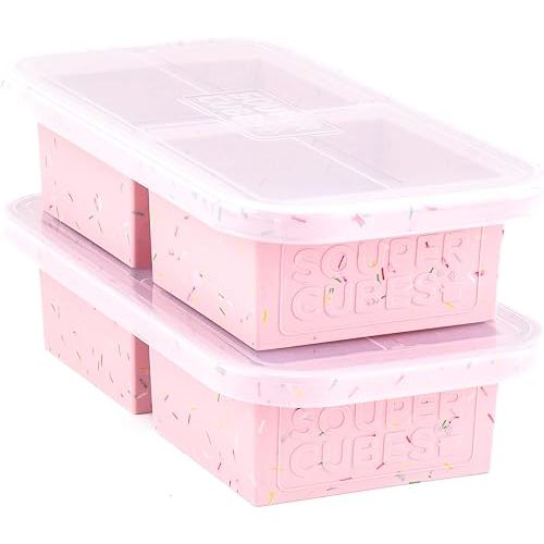 Souper Cubes 2 Cup Silicone Food Freezer Mold, Cotton Candy, 2-Pack