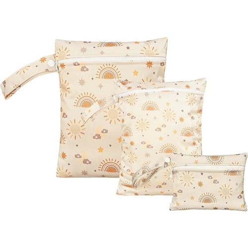 3-Piece Waterproof Wet Dry Bag Set with Zipper - Durable Travel Organizer for Swimming, Diapers, Baby, Gym & Beach Accessories