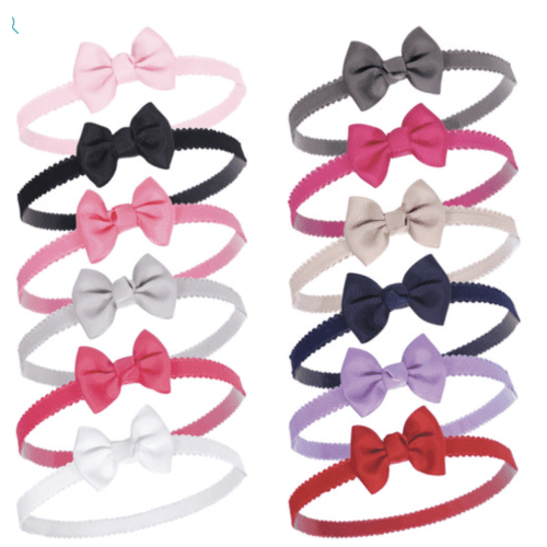 Hudson Baby Cotton and Synthetic Headbands, Black