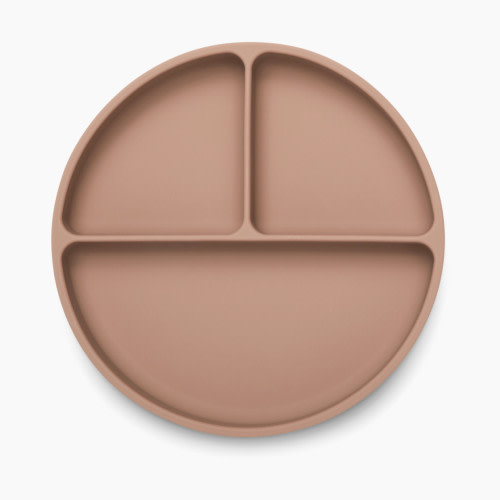 AEIOU Suction Divided Plate - Clay