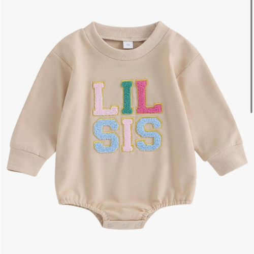 Twopumpkin Baby Toddler Girl Boy Sweatshirt/Romper Long Sleeve Sister Brother Matching Outfit Newborn Clothes