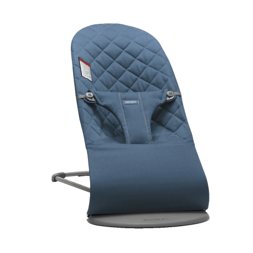 BabyBjörn Bouncer Bliss, Midnight Blue Quilted Cotton