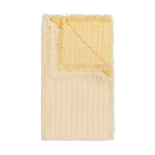 Crane Baby Multi-Layer Muslin Baby Blanket - Yellow Custard Ombre