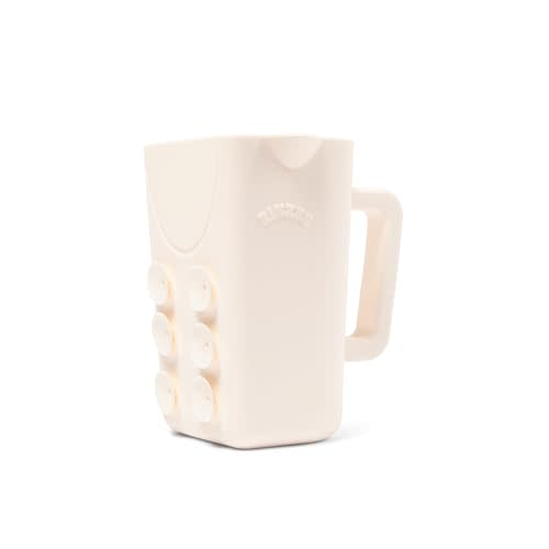 Rinzee Baby Bath Cup with Suctions - BPA Free, 100% Food Grade Silicone Rinse Cup, Clutter-Free Tub Area, Kids Learning Tool, Sticks to Tiles, Drains Water Upside Down- patent pending