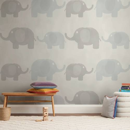 Elephants Children's Wall Mural by Carmen Guedez