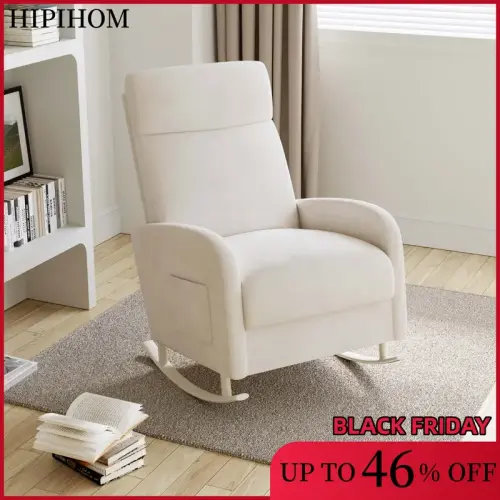HIPIHOM Rocking Chair Nursery chair,Ergonomically Crafted Recliner, | Black Friday Sale TikTok Shop