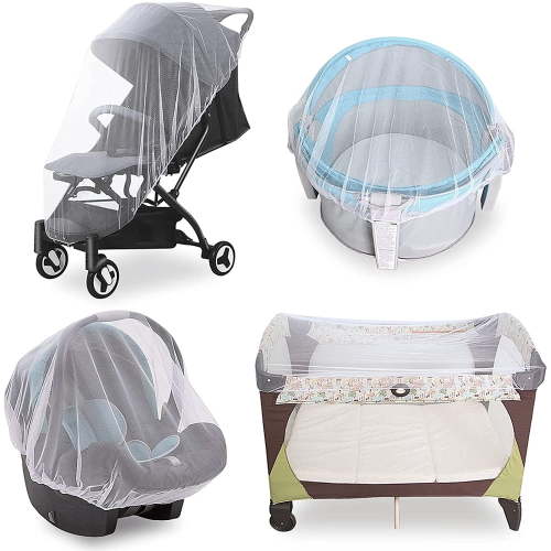 Baby Mosquito Net for Stroller, Perfect Bug Net for Strollers, Bassinets, Cradles, Playards, Pack N Plays and Portable Mini Crib, Baby Insect Netting Cover