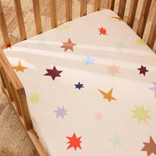 Eden Cotton - Cosmo Warm White Cot Fitted Sheet